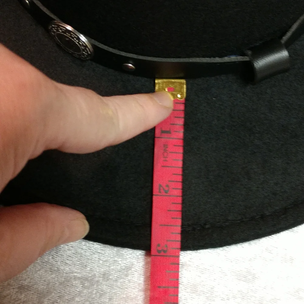 Unisex Black Western Cowboy Hat  Silver-tone Conch Faux Leather Strap - Picture 15 of 17